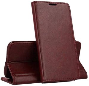 SMART MAGNETIC FLIP CASE FOR XIAOMI REDMI NOTE 9S/ NOTE 9 PRO/ NOTE 9 PRO MAX BURGUNDY