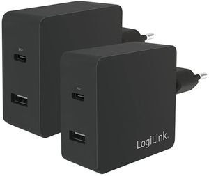 LOGILINK PA0213 USB POWER SOCKET ADAPTER 1X USB-C PORT - 1X USB-A PORT 65W