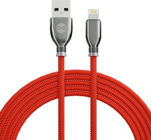 FOREVER TORNADO 8-PIN LIGHTNING CABLE FOR IPHONE 1M 3A RED