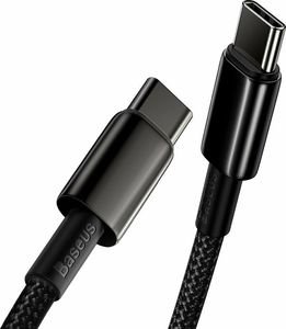 BASEUS TUNGSTEN GOLD FAST CHARGING DATA CABLE TYPE-C TO TYPE-C 100W 2M BLACK NEW