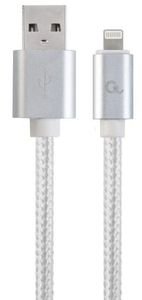 CABLEXPERT CCB-MUSB2B-AMLM-6-S COTTON BRAIDED 8-PIN CABLE WITH METAL CONNECTORS 1.8M BLISTER SILVE CABLEXPERT CCB-MUSB2B-AMLM-6-S COTTON BRAIDED 8-PIN CABLE WITH METAL CONNECTORS 1.8M BLISTER SILVE