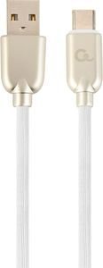 CABLEXPERT CC-USB2R-AMCM-2M-W PREMIUM RUBBER TYPE-C USB CHARGING AND DATA CABLE 2M WHITE CABLEXPERT CC-USB2R-AMCM-2M-W PREMIUM RUBBER TYPE-C USB CHARGING AND DATA CABLE 2M WHITE