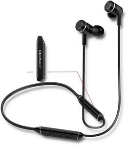 QOLTEC 50816 SPORTS IN-EAR HEADPHONES WIRELESS BT PREMIUM WITH MICROPHONE MAGNETIC LONG LIFE BLACK