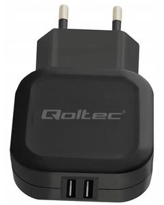 QOLTEC 50185 CHARGER 12W 5V 2.4A 2XUSB QOLTEC 50185 CHARGER 12W 5V 2.4A 2XUSB