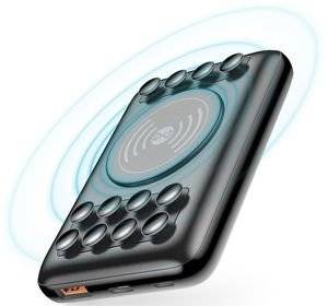 FOREVER WIRELESS POWER BANK WTB-100 PD 18W + QC 3.0 18W 10000 MAH WITH SUCTION CUPS BLACK