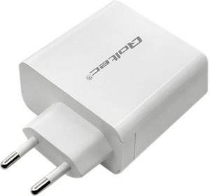 QOLTEC CHARGER 63W 5-20V 1.5-3A USB TYPE C PD USB QC 3.0 WHITE