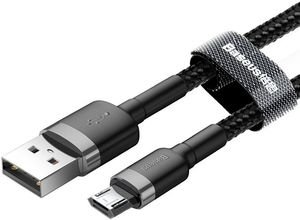 BASEUS CABLE CAFULE MICRO 1.5A 2M GREY/BLACK