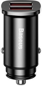 BASEUS SQUARE METAL CAR CHARGER DUAL QC3.0 30W MAX (QC3.0 / SCP / AFC) BLACK BASEUS SQUARE METAL CAR CHARGER DUAL QC3.0 30W MAX (QC3.0 / SCP / AFC) BLACK