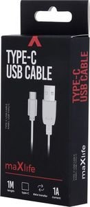 MAXLIFE TYPE-C CABLE 1A 1M MAXLIFE TYPE-C CABLE 1A 1M