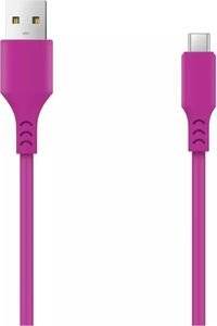 SETTY CABLE USB- MICROUSB 1,0 M 2A MAGENTA
