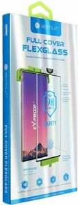 BESTSUIT FLEXIBLE HYBRID GLASS 5D FOR SAMSUNG GALAXY S22 ULTRA BLACK WORKING FINGERPRINT SCANNER