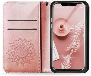 FORCELL MEZZO BOOK FLIP CASE FOR SAMSUNG GALAXY A12 MANDALA ROSE GOLD