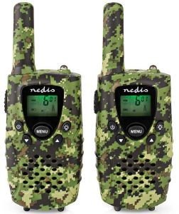 NEDIS WLTK0810BK WALKIE-TALKIE SET 2 HANDSETS UP TO 8KM FREQUENCY CHANNELS: 8 PTT / VOX GREEN