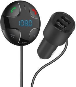 4SMARTS BLUETOOTH FM TRANSMITTER DASHREMOTE WITH MULTIMEDIA-IN CHARGING AND HANDS-FREE FUNCTION