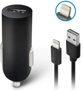 FOREVER M02 USB CAR CHARGER 1A + CABLE FOR IPHONE 8-PIN