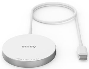 HAMA 201672 MAGCHARGE FC15 WIRELESS CHARGER, 15 W, WIRELESS FOR APPLE IPHONE, WHITE HAMA 201672 MAGCHARGE FC15 WIRELESS CHARGER, 15 W, WIRELESS FOR APPLE IPHONE, WHITE