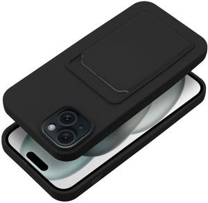 CARD CASE FOR IPHONE 15 PLUS BLACK CARD CASE FOR IPHONE 15 PLUS BLACK