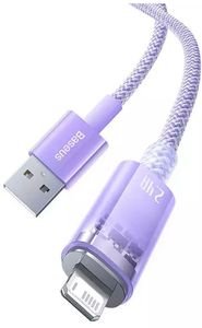 BASEUS FAST CHARGING CABLE USB-A TO LIGHTNING EXPLORER SERIES 2M 2.4A PURPLE BASEUS FAST CHARGING CABLE USB-A TO LIGHTNING EXPLORER SERIES 2M 2.4A PURPLE