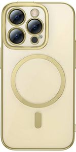 BASEUS GLITTER MAGNETIC CASE IPHONE 14 PRO MAX GOLD + TEMPERED GLASS + CLEANING KIT