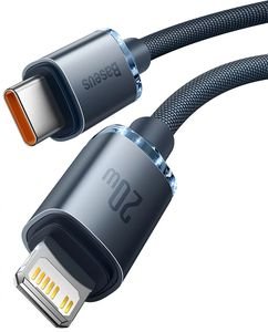 BASEUS CRYSTAL SHINE CABLE SHINE TYPE-C TO LIGHTNING 2M 20W BLACK BASEUS CRYSTAL SHINE CABLE SHINE TYPE-C TO LIGHTNING 2M 20W BLACK