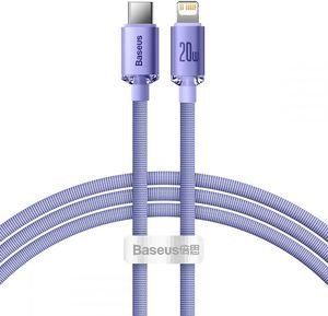 BASEUS CRYSTAL SHINE CABLE SHINE TYPE-C TO LIGHTNING 1.2M 20W PURPLE BASEUS CRYSTAL SHINE CABLE SHINE TYPE-C TO LIGHTNING 1.2M 20W PURPLE