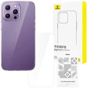 BASEUS IPHONE 14 PRO MAX CLEAR CASE + TEMPERED GLASS