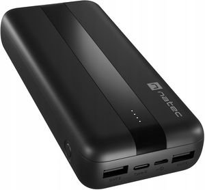 NATEC NPB-1922 TREVI 20000MAH 2X USB-A +1X USB-C POWERBANK BLACK NATEC NPB-1922 TREVI 20000MAH 2X USB-A +1X USB-C POWERBANK BLACK