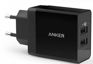 ANKER WALL CHARGER 2-PORT USB-A 24W BLACK ANKER WALL CHARGER 2-PORT USB-A 24W BLACK