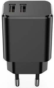 SETTY CHARGER 2X USB 3A BLACK SETTY CHARGER 2X USB 3A BLACK