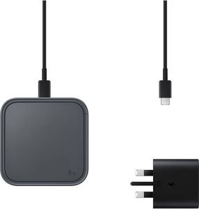 SAMSUNG WIRELESS CHARGER PAD QUICK CHARGE 15W WITH WALL CHARGER TA EP-P2400TB 15W BLACK