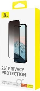 BASEUS IPHONE 15 PRO DIAMOND PRIVACY PROTECTION TEMPERED GLASS BASEUS IPHONE 15 PRO DIAMOND PRIVACY PROTECTION TEMPERED GLASS