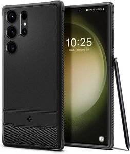 SPIGEN RUGGED ARMOR BLACK FOR SAMSUNG GALAXY S23 ULTRA