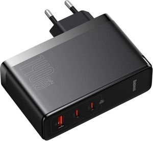 BASEUS WALL CHARGER GAN5 PRO 2XUSB-C + USB 140W BLACK