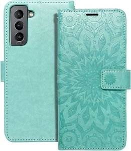FORCELL MEZZO BOOK FLIP CASE FOR SAMSUNG GALAXY S21 MANDALA GREEN