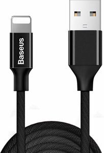 BASEUS CABLE YIVEN LIGHTNING 8-PIN 1.5A 3M BLACK BASEUS CABLE YIVEN LIGHTNING 8-PIN 1.5A 3M BLACK
