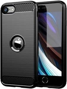 FORCELL CARBON BACK COVER CASE FOR IPHONE SE 2020 BLACK