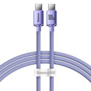 BASEUS CRYSTAL SHINE CABLE SHINE TYPE-C TO TYPE-C 1.2M 100W 5A PURPLE