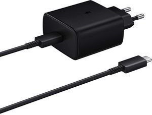 SAMSUNG WALL CHARGER TA845 45W 1X TYPE-C WITH TYPE-C CABLE BLACK BULK