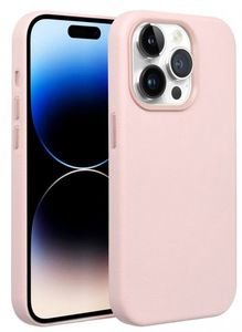 LEATHER MAG COVER FOR IPHONE 15 PRO SAND PINK