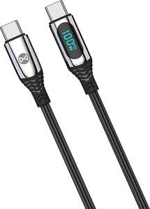 FOREVER LCD CABLE USB TYPE-C TO TYPE-C 1M 100W BLACK FOREVER LCD CABLE USB TYPE-C TO TYPE-C 1M 100W BLACK