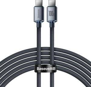BASEUS CRYSTAL SHINE CABLE SHINE TYPE-C TO TYPE-C 2M 100W 5A BLACK