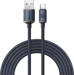 BASEUS CRYSTAL SHINE CABLE USB TO TYPE-C 100W 5A 2M BLACK