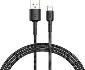 QCY USB-A TO LIGHTNING 20 21.6W BRAIDED WIRE CABLE FAST CHARGING & DATA 60W TPE+ HIGH DENSIDY 12M
