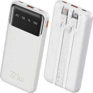 POWER BANK WK 10000MAH 22,5W PDX1 & QC3.0X1 WHITE WP-63