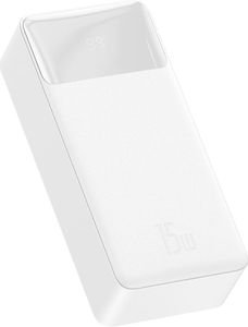 BASEUS BIPOW FAST CHARGE POWER BANK 30000MAH 15W WHITE BASEUS BIPOW FAST CHARGE POWER BANK 30000MAH 15W WHITE