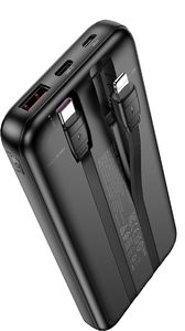 LAMTECH ULTRA-THIN POWERBANK WITH TYPE-C & LIGHTNING CABLES 10000MAH 22.5W BLACK LAM114536