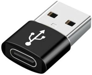 CABLEXPERT USB AM TO TYPE-C FEMALE ADAPTER BLACK A-USB2-AMCF-02