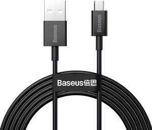 BASEUS SUPERIOR SERIES USB-A TO MICROUSB CABLE 18W 2A 2M BLACK CAMYS-A01