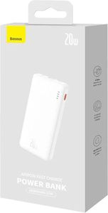BASEUS AIRPOW POWER BANK 10000MAH 20W QC + PD WHITE