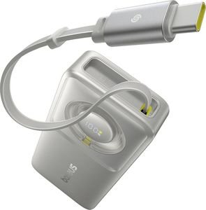 POWERBANK BASEUS FREE2PULL 10000MAH 30W TYPE-C CABLE GREY